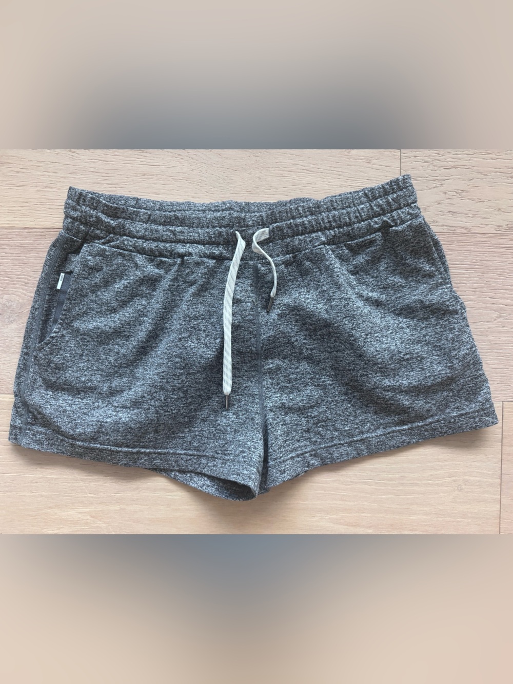 Vuori Heather Gray Knit Athletic Lounge Shorts
